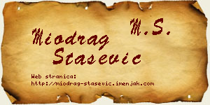 Miodrag Stašević vizit kartica